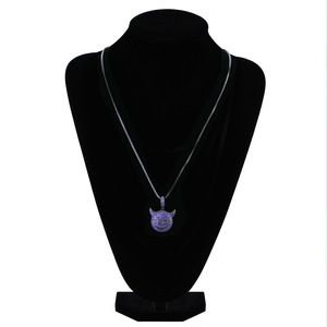 Accesorio de Hip Hop Little Devil Expression Personalidad Colgante <span class=keywords><strong>Micro</strong></span> Incrustaciones Zircon Collar de gama alta - Product Image 6