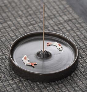 Plato de cerámica de pez Palo santo, placa de leña <span class=keywords><strong>peruana</strong></span>, soporte base, bandeja contenedora para bendición, relajación, meditación - Product Image 3