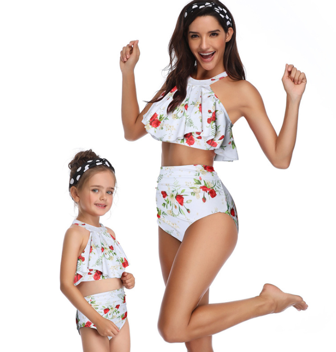 Семейные купальники Купальник для мамы и дочки, купальники для мамы, комплекты бикини, брачная одежда, одежда для мамы, платья для малышей, одежда