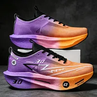 Chaussures de course pour hommes avec plaque en carbone, spécialité marathon, respirantes, légères, confortables, antidérapantes, pour femmes