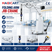 Grue à flèche pliante sur pied pour fournisseur, capacité 0,5t-2t, grue de levage intelligente à équilibrage pour lignes d'assemblage en atelier