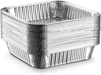 Conteneur en aluminium personnalisé de 9 pouces, en aluminium, écologique, de qualité alimentaire, compatible micro-ondes, jetable, pour tartes, desserts, plateaux de cuisson