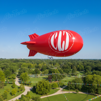 Publicité gonflable géant en PVC personnalisé extérieur dirigeable volant Zepplin hélium ballon dirigeable pour l'événement