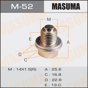 Masuma สลักเกลียว M-52สำหรับเครื่องยนต์รถยนต์ที่เสียบน้ำมันเครื่องสำหรับงานหนัก U42V 3G83ทดแทน21512-23000 - Product Image 3