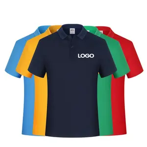 Polo de manga corta con logotipo personalizado para hombre y mujer, Camiseta 100% de algodón, color amarillo, promoción duradera