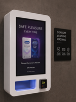 Distributeur automatique mural intelligent de collations et de boissons, 22 pouces, à écran tactile, à monnayeur, en métal, multi-SDK, pour bureaux, halls d'accueil et commerces de détail