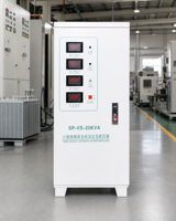 Stabilisateur de tension triphasé robuste 20 kVA 380 V, régulateur de puissance automatique à noyau en fer épais pour la régulation de tension en usine