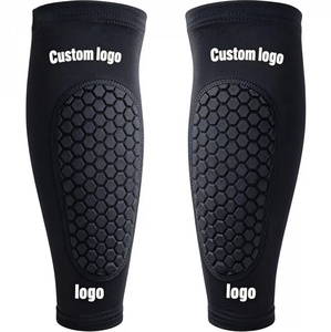 Protector <span class=keywords><strong>de</strong></span> Pantorrillas Deportivo Personalizado HKD, Antideslizante, <span class=keywords><strong>de</strong></span> Poliéster y Algodón, Transpirable, Espinilleras <span class=keywords><strong>de</strong></span> Fútbol, Protección Profesional Ajustable - Product Image 1