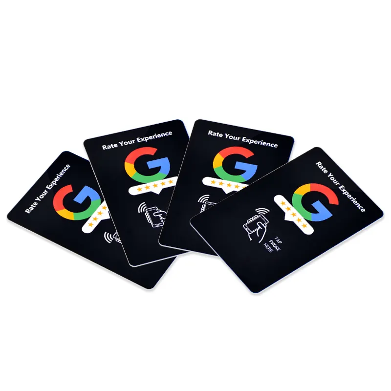 Harga pabrik kartu keran ulasan Google 13.56MHz kartu ulasan Google NFC PVC kartu ulasan NFC Google NFC
