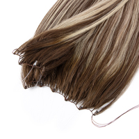 Doppelt gezogene, unbehandelte 100% Echthaar-Extensions aus russischem Virgin-Haar, unsichtbar dünn, H6 Feathers