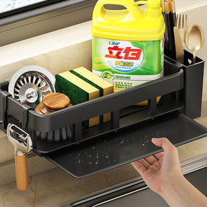Organisateur de <span class=keywords><strong>rangement</strong></span> pour la cuisine sur l'évier Éponge propre et support de <span class=keywords><strong>rangement</strong></span> pour serviettes Gel propre Organisateur en métal - Product Image 6