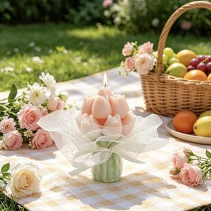 Candela Votiva Aromaterapica Creativa Fatta a Mano in Cera di Soia, a Forma Floreale Moderna ed Ecologica per Occasioni Festive e Diwali - Product Image 2