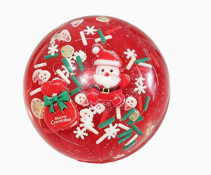 Pelota Antiestrés Verde con Diseño Navideño, con Copos de Nieve y Bastones de Caramelo, Juguete Sensorial para Niños y Adultos, Unisex, de Plástico para Apretar - Product Image 4