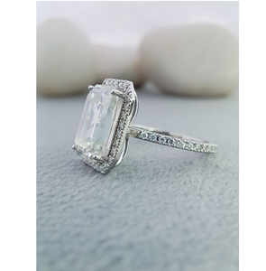 Anillo de Compromiso y Matrimonio de Oro Sólido de 14K con Diamante de Corte Brillante Cultivado en Laboratorio VVS, 3 Quilates, Certificado, Joyería de Lujo para Mujer - Product Image 2