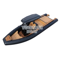 Bateaux semi-rigides gonflables de pêche commerciale Yoolwin de 32 pieds, haute performance, avec cabine et T-top rigide, fabrication chinoise