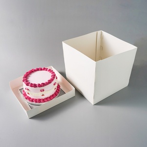 Wholesale Cardboard 10x10x8inch Tall <b>Clear</b> <b>Cake</b> <b>Box</b> With <b>Clear</b> Window for <b>Cake</b> - Product Image 3