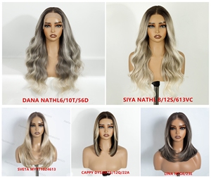 Parrucca in pizzo sintetico senza colla in <span class=keywords><strong>fibra</strong></span> resistente al calore Non a fiamma <span class=keywords><strong>naturale</strong></span> onda sintetica 13x4 HD pizzo senza colla parrucca da donna - Product Image 6