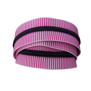 # Cerniera in nylon intrecciato a righe rosso rosa 5 M174 - Product Image 2