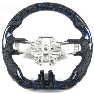 Volante de Fibra de Carbono Real a <span class=keywords><strong>Precio</strong></span> de Fábrica para <span class=keywords><strong>Ford</strong></span> <span class=keywords><strong>Mustang</strong></span> 2015 2017 2018 2020, Estilo Deportivo con Base Plana - Product Image 2