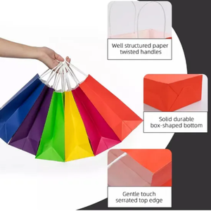 Hot bán phân hủy sinh học màu đen kraft giấy mua sắm túi tùy chỉnh quần áo Áo Sơ Mi Túi Quà Tặng với xử lý - Product Image 6