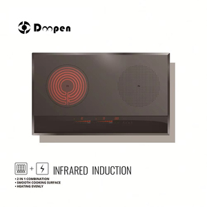 Cocina infrarroja de 3700W de alta potencia con 2 quemadores, sistema de inducción de puente medio + sistema de calentamiento, cocina eléctrica de 2 quemadores - Product Image 2