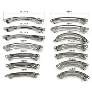 Venta al por mayor de accesorios de metal para el cabello DIY París pasadores de pelo para las mujeres Clip de metal liso pasadores de pelo francés - Product Image 1