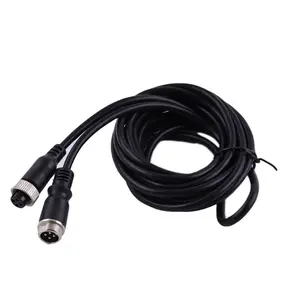 Câble d'extension vidéo et <span class=keywords><strong>audio</strong></span> étanche de 3 mètres avec connecteur aviation 4 broches pour caméra de surveillance automobile DVR - Product Image 1
