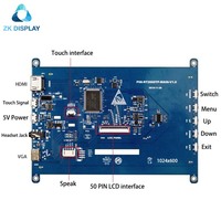 ZKDisplay ZK071024600HVT 7 inç Kapasitif Dokunmatik Monitör IPS Panel 1024x600 Çözünürlük Raspberry Pi 3/4 Model B için