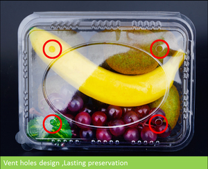 Rõ Ràng Bản Lề Bao Bì Trái Cây Vỏ Sò Vỉ Bao Bì Thực Phẩm Đông Lạnh Khay, Hộp Bao Bì Trái Cây PET Hộp Đựng Dùng Một Lần - Product Image 5