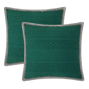 Amazon Hot selling Throw Pillow Cases Cotton Thread Stitching Edges Solid Dyed Soft Chenille Cushion Covers for Couch Sofa