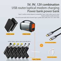 Adaptador USB 3.1 Tipo C Hembra a DC Macho, en Ángulo de 90 Grados, USB C a DC 5V 9V 12V, Emulador PD, Adaptador de Carga