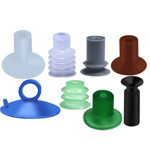 Soportes de ventosa de vacío de 500 N, elevadores neumáticos industriales antidesgaste, almohadilla de fuelle multinivel con brida suave - Product Image 1