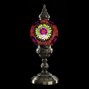 Lampe Tiffany artisanale colorée de <span class=keywords><strong>Marrakech</strong></span>, lampe de table marocaine turque en mosaïque artisanale - Product Image 5