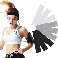 Headband Olahraga Anti Keringat dengan Logo Custom OEM, Warna Solid, untuk Fitness dan Lari