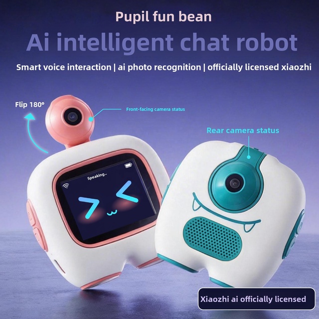 XiaoZhi AI Voice Chat Robot Dual Camera Front Rear Photo Face Recognition Object Detection WiFi Smart Home Voice Assistant