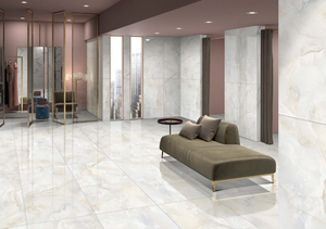 Lobbies กระเบื้องพอร์ซเลนสีขาว60x60 60 60x120กระเบื้องเคลือบเงาหินอ่อนกระเบื้องปูพื้นสำหรับผู้ซื้อ B2B ผู้นำเข้าทั่วโลก - Product Image 3