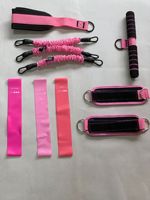 Conjunto de Bandas de Resistencia Multifuncionales con Pedal, Equipo de Entrenamiento Abdominal, Correas para Tobillos para Ejercicios de Cuerpo Completo en Casa o Gimnasio