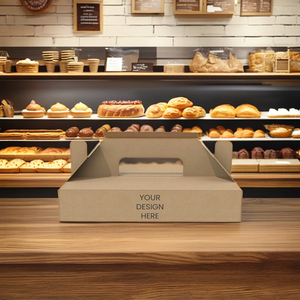 Boîtes à donuts et à gâteaux à étages personnalisées haut de gamme, portables, avec finition mate en carton ondulé - Product Image 2