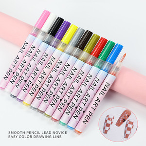 Stylo à Graffiti pour Ongles 12 Couleurs, Imperméable, pour Dessin, Peinture et Points, Séchage Rapide, Outil de Nail Art Floral - Product Image 2