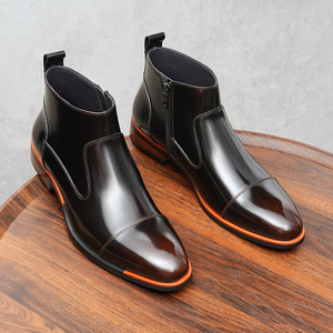 Mocasines Británicos de Cuero Genuino para Hombre, Zapatos Formales de Negocios con Punta Cuadrada y Sin Cordones, Estilo Casual Británico de Verano - Product Image 6