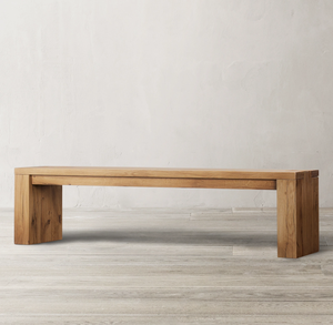 Banc antique français personnalisé Rhoohill avec design traditionnel en bois massif pour chambre à coucher, banc-tabouret de chambre - Product Image 1