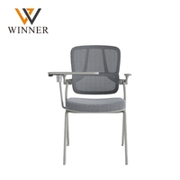Chaises d'école modernes en plastique avec dossier en maille, pouvant être équipées de bureaux d'étude et de chaises de formation confortables