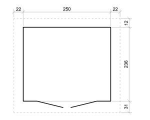 ที่เก็บของไม้กลางแจ้งคุณภาพพรีเมียมโรงเก็บของ timbela M903A 5.90m2ประกอบได้ง่าย H237 x W279 x L294ซม.
