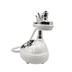 Téléphone fixe <span class=keywords><strong>filaire</strong></span> rétro blanc en métal avec sonnerie mécanique et bouton-poussoir en résine époxy durable pour hôtel et bureau - Product Image 5