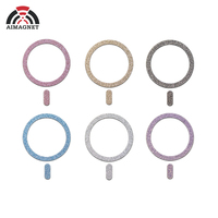 Nouvelle Promotion Universal 3M Autocollant Adhésif Magnétique Sans Fil Chargeur Anneau Aimant Permanent pour Mag Safe Wireless Charging