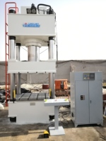 Prensa Hidráulica de Cuatro Columnas de 400 Toneladas, Máquina de Punzonado para Fregaderos de Piedra de Cuarzo para Cocina y Baño, con Motor PLC y Bomba de Engranajes