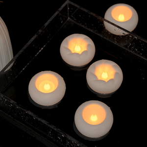 Lilin LED Plastik Tahan Air Ramah Lingkungan Tanpa Api Mengapung Warna Putih 30G untuk Pernikahan Pesta Kolam Renang Dekorasi Rumah Penggunaan Luar Ruangan - Product Image 4