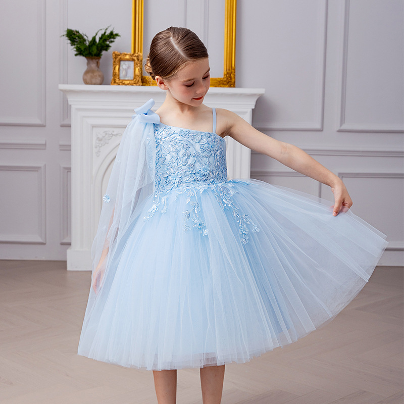 One Shoulder Girls' Puffy Mesh Skirt Piano Performance Dress Multi Colors Girls  Party Dresses for Wedding| Alibaba.com