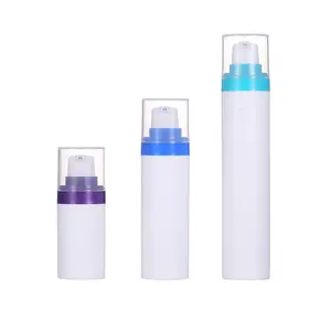 Bottiglia di siero Airless bianco PP lozione pompa dispenser aspirapolvere airless 15ml 30ml bottiglie di lozione airless