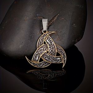 Collares con Nudo Celta y Grabado Vikingo para Hombre, Colgante de Acero Inoxidable con Cadena, Joyería Punk de Moda para Mujer, Nuevos Accesorios, Regalo, Venta al por Mayor - Product Image 3